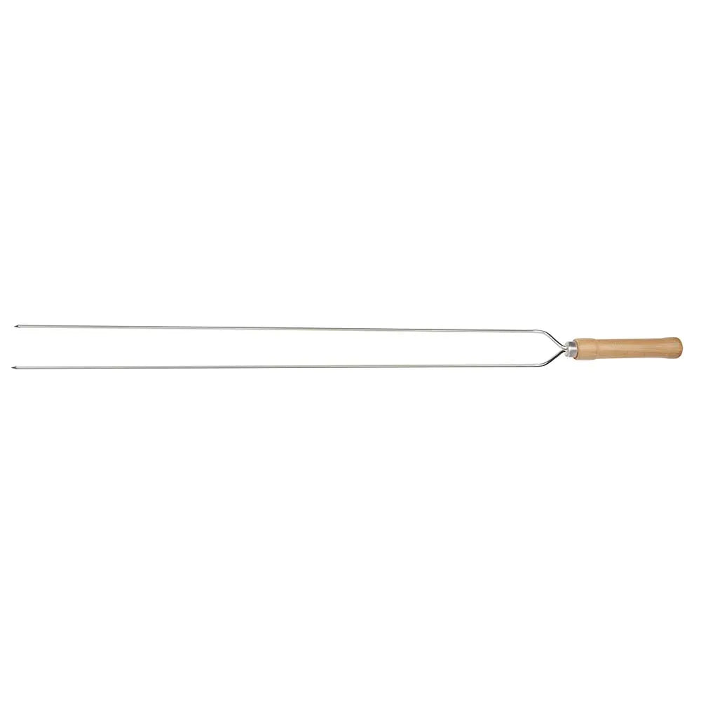 Espeto Duplo Churrasco 95 cm Martinazzo – Inox K30 com Cabo Madeira