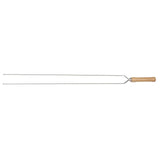 Espeto Duplo Churrasco 95 cm Martinazzo – Inox K30 com Cabo Madeira
