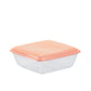 Pote Versátil Quadrado Transparente Tampa Colorida 3,4 Litros | Plásticos Rainha