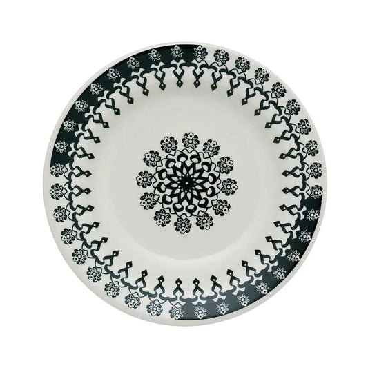 Conjunto de Pratos Fundos 21,5 cm Donna Folk Oxford Biona – Cerâmica Decorada com Estilo e Resistência