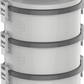 Kit 3 Marmitas Tekcor Cinza 1,5 Litros Simples - Dupla - Tripla | Soprano