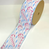 Fita Aramada FlorArte 6,3 cm×9,14 m – Rolo Decorativo Rosa e Azul – Laços & Arranjos