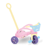 Triciclo Infantil Abelhinha Xalingo 1090.9 – Empurrador Removível + Proteção + Cestinha – Suporta até 23 kg