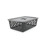 Mini Cesta NEW com Tampa Utility – Organizador Multiuso em Plástico (19,6×13×6 cm) 1124.1