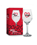 Taça de Vinho 385 ml -  Para Nós, Todo Amor do Mundo | Brasfoot Presente