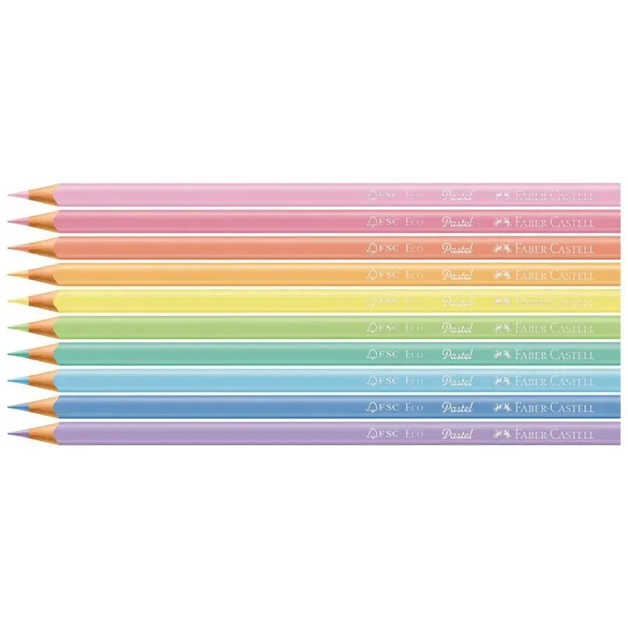 Kit 10 Lápis de Cor Tons Pastel EcoLápis | Faber-Castell