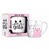 Caneca Porcelana Urban 300 ml - Mãe de Gato | Brasfoot Presentes