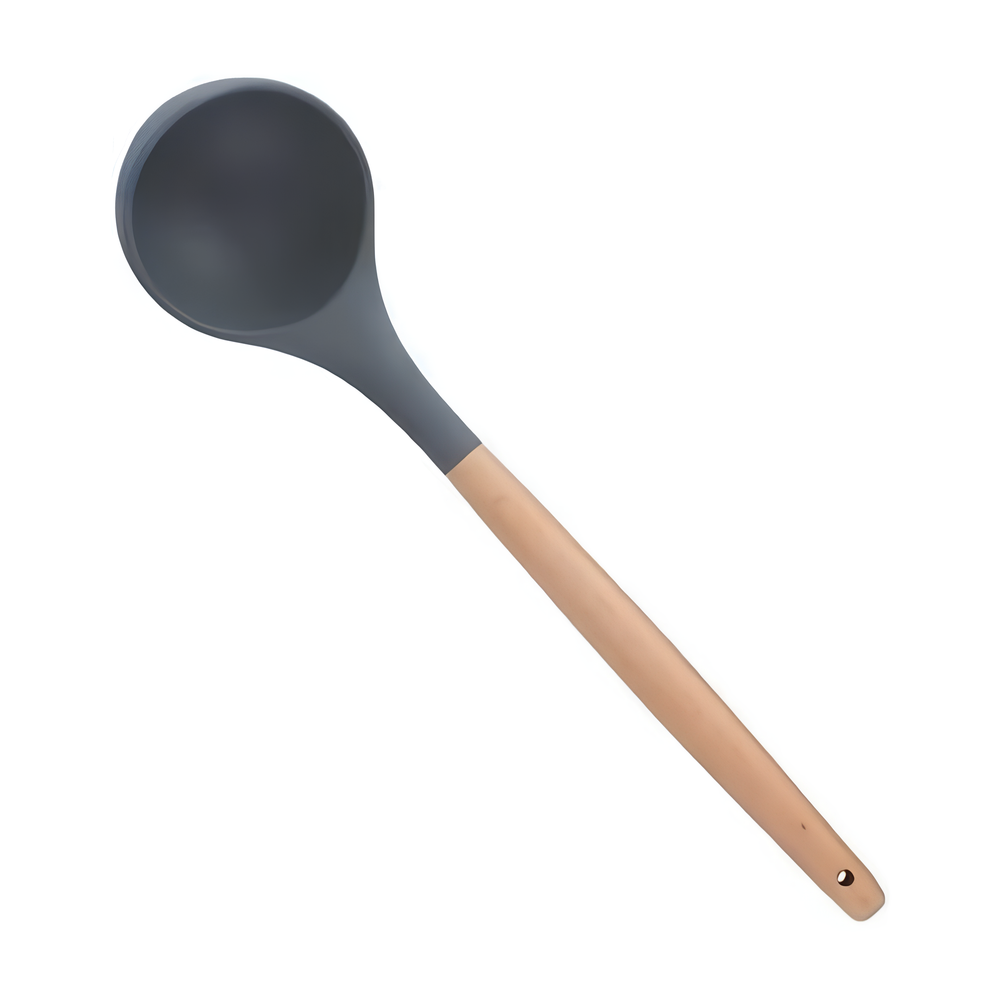 Concha de Silicone BigSul 31 cm – Utensílio Antiaderente para Panelas, Cabo Elegante, Ideal para Servir Sopa e Caldo