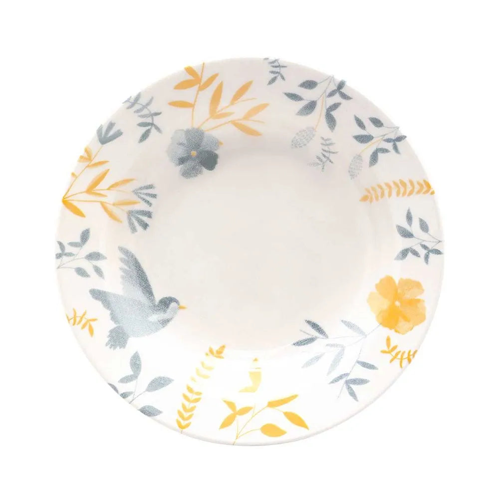 Prato Fundo 21 cm Donna Bem‑Te‑Vi & Folhas | Cerâmica Oxford Biona