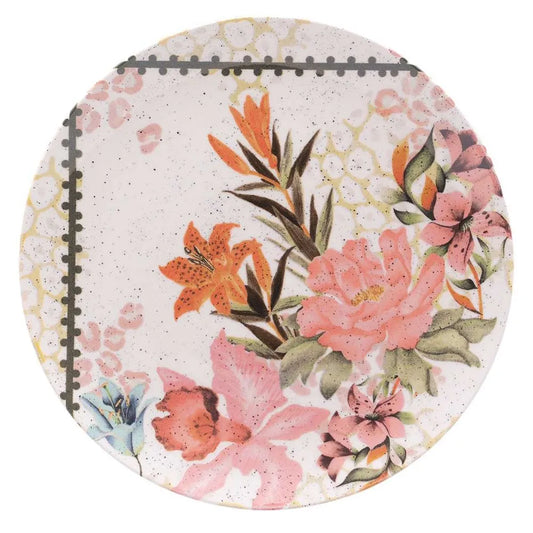 Prato Raso Cerâmica 26 cm Unni Buquê Tropical – Cerâmica Oxford