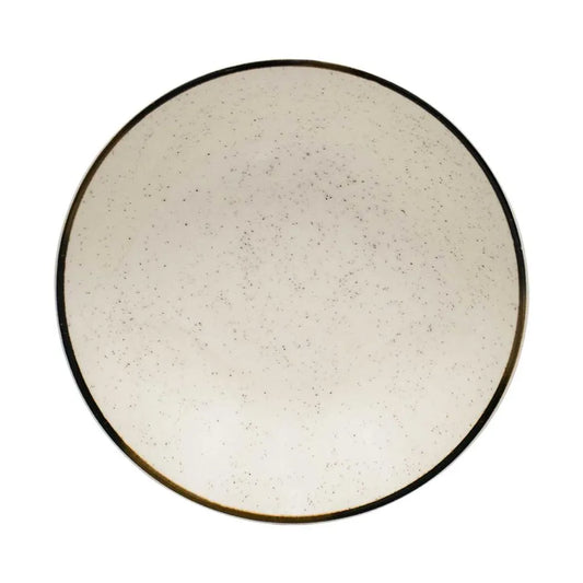 Prato Fundo Cerâmica 20,5 cm Unni Brisa Oxford – Decorada com Pontinhos Pretos