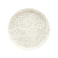 Prato de Sobremesa Cerâmica Flat 20 cm Oxford Chuvisco Moderno - Cerâmica Off-White com Detalhes