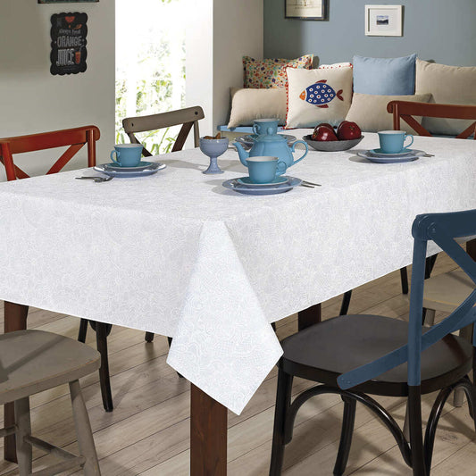 Toalha de Mesa Döhler Clean Athenas Edite 1,60×2,50 m – Estampada | 50% Algodão 50% Poliéster | Acabamento Döhler Clean Fácil Limpeza