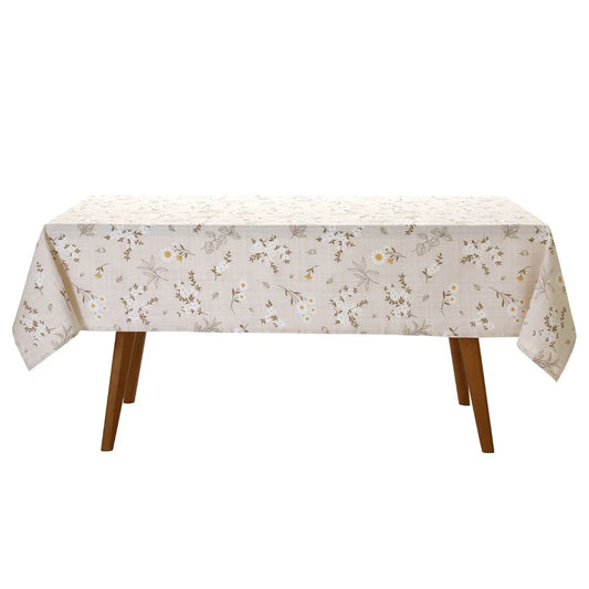Toalha de Mesa Retangular Döhler Clean Athenas Estampa Esmeralda 01 – 160 × 250 cm (50% Algodão / 50% Poliéster) – Proteção Limpa Fácil