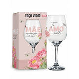 Taça de Vinho 385 ml - Mãe Inspiração Para A Vida Toda | BrasFoot Presentes