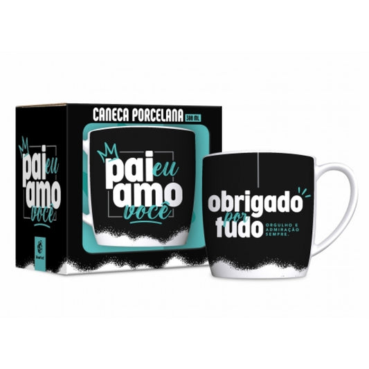 Caneca de Porcelana Urban 300ml -  Pai Eu Amo Você | Brasfoot