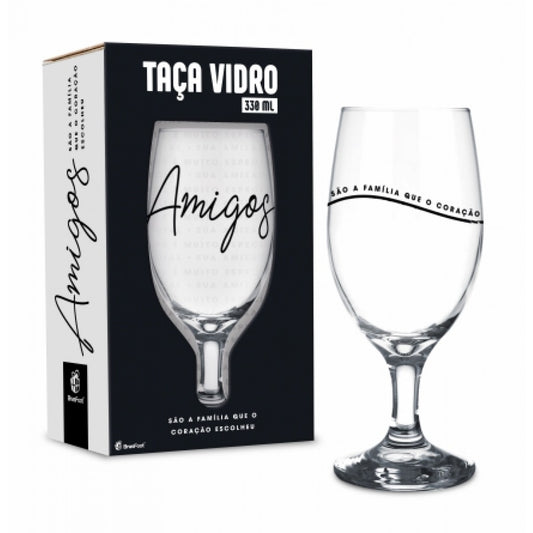 Taça Windsor 330ml  - Amigos São a Família que o Coração Escolheu | Brasfoot