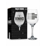 Taça de Vinho 385 ml - Quem Bebe Vinho Vive Menos... Triste | BrasFoot Presentes