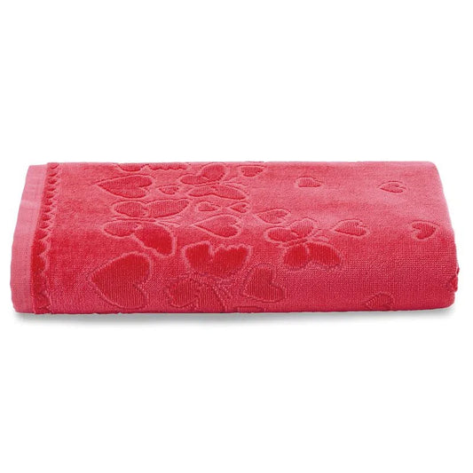 Toalha de Banho Romance Cereja 70cm x 1,40m | Dohler