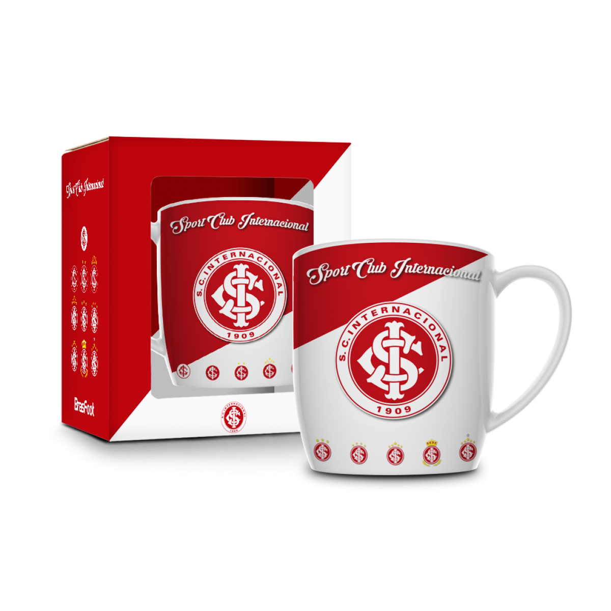 Caneca de Porcelana Urban 300 ml do Inter | BrasFoot Presentes