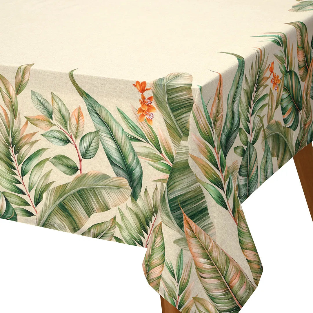 Toalha de Mesa Retangular 1,60 m × 2,70 m – Döhler Clean Renova Estampado Digital “Hércules D” – 50% Algodão / 50% Poliéster – Tecnologia Döhler Clean contra manchas