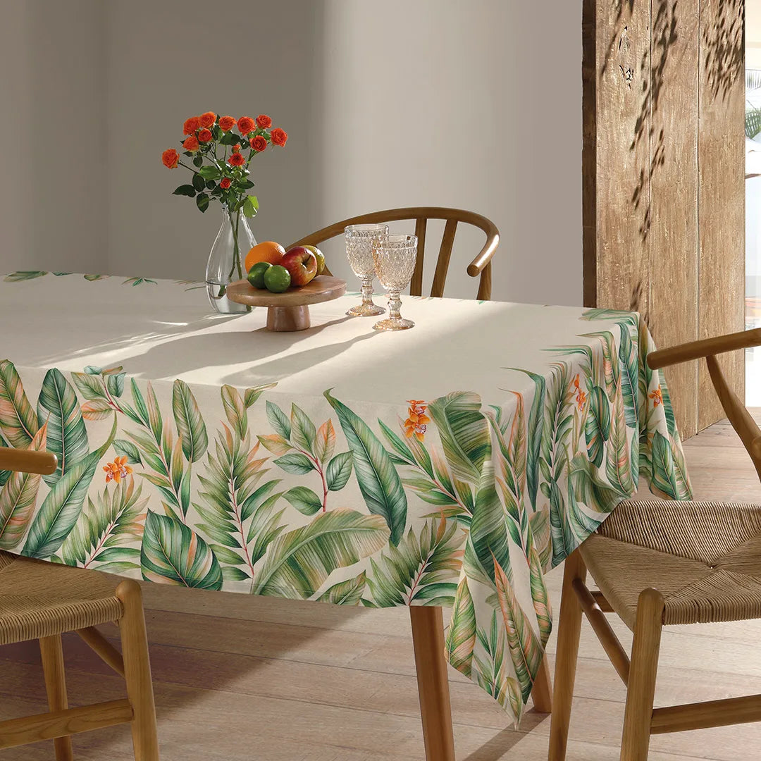 Toalha de Mesa Retangular 1,60 m × 2,70 m – Döhler Clean Renova Estampado Digital “Hércules D” – 50% Algodão / 50% Poliéster – Tecnologia Döhler Clean contra manchas