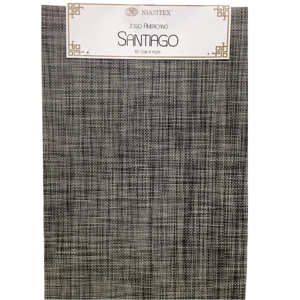 Jogo Americano Santiago 4 Peças 30×45 cm | Niazitex – Impermeável & Durável