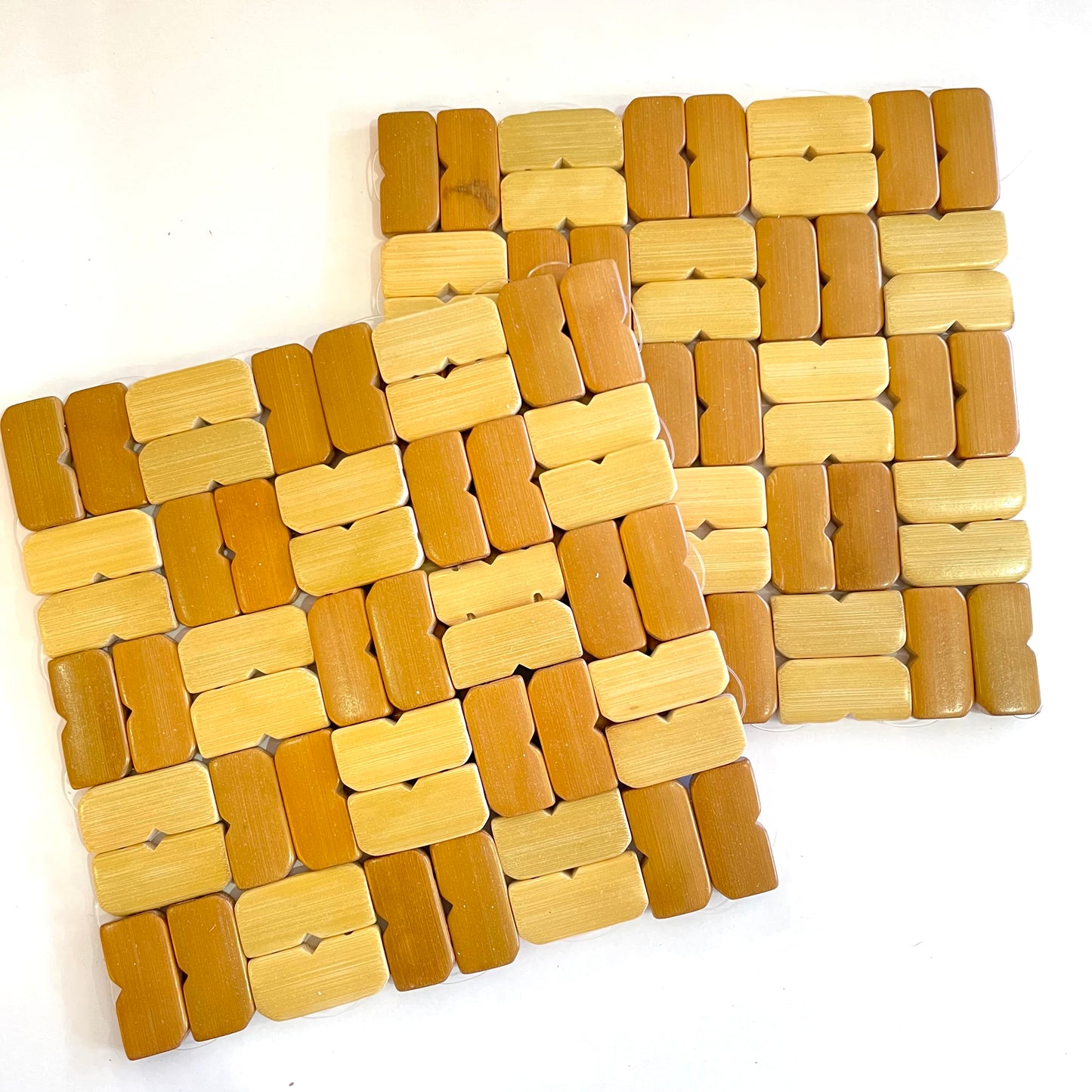 Porta-Panela Bambu Xadrez 16×16 cm – Bigsul | Suporte para Panelas Quentes e Proteção de Bancadas