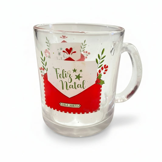 Caneca de Natal 320 ml Wincy – Vidro Temática Natalina