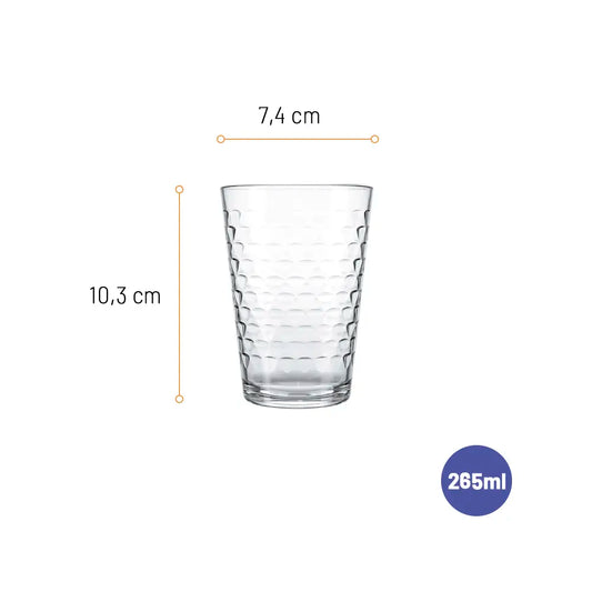 Jogo de 6 Copos Multiuso Batuque 265ml | Nadir
