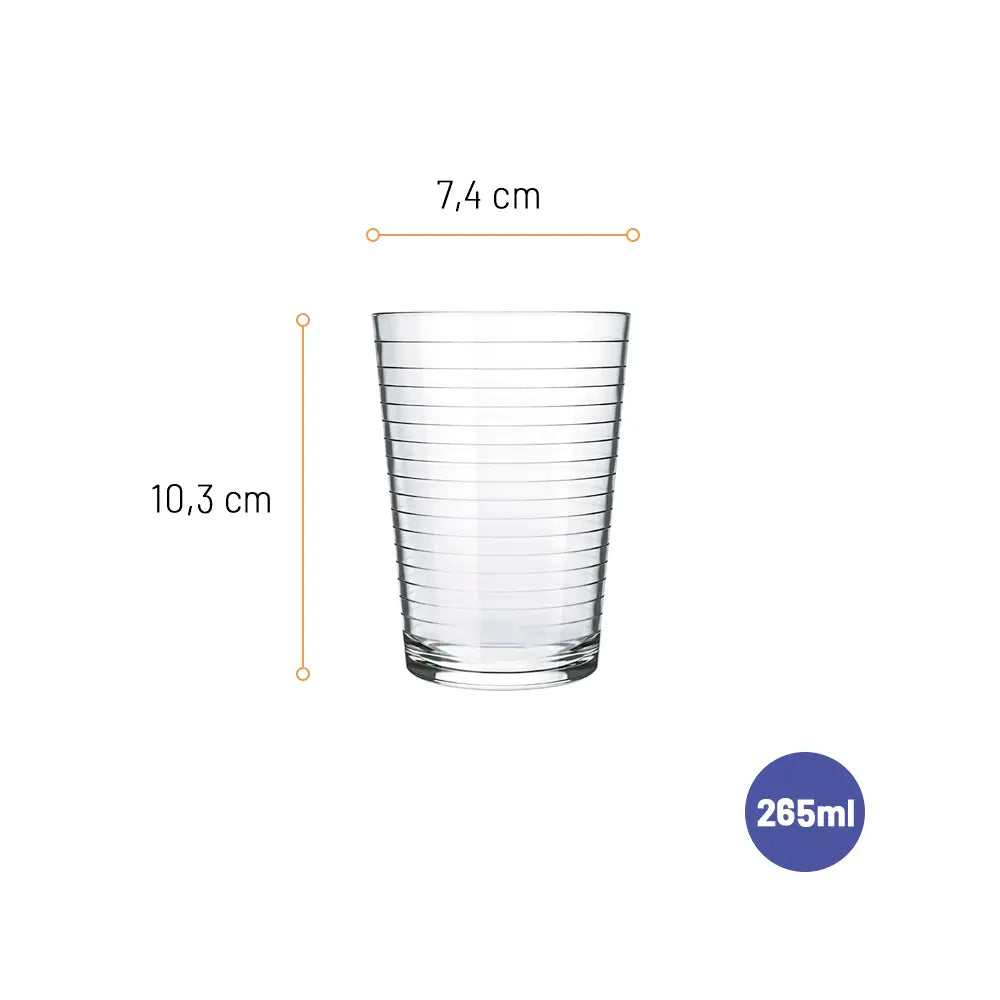 Conjunto 6 Copos Vidro 265 ml Ginga – Nadir Figueiredo | Elegância e Versatilidade