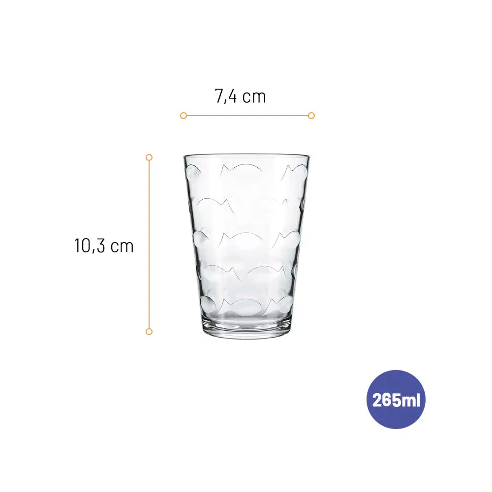 Conjunto 6 Copos Vidro Laguna 265 ml – Nadir Figueiredo | Multiuso e Transparente