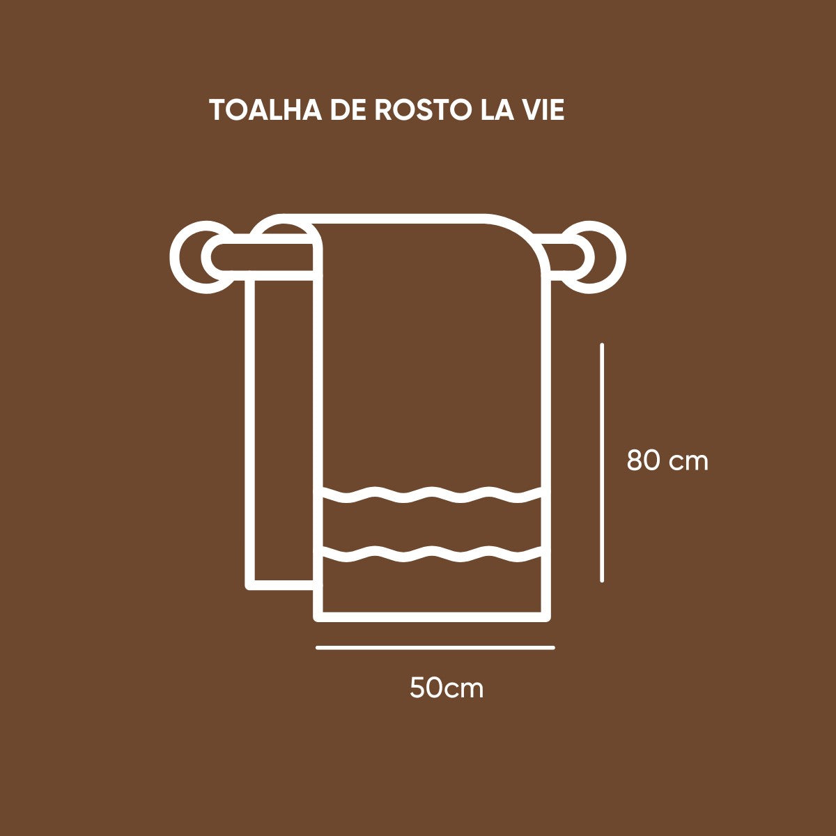 Toalha de Rosto La Vie 50×80 cm – 100% Algodão 450 g/m² | Barra Aveludada Appel