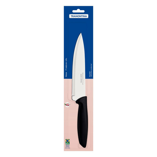 Faca Chef Tramontina Plenus 7" – Lâmina Aço Inox + Cabo Polipropileno Preto