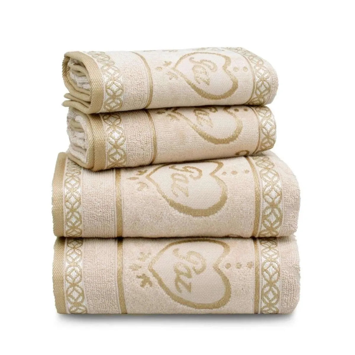 Toalha de Rosto 50×75 cm – Bordada “Fé, Amor e Paz” | Appel Home Algodão
