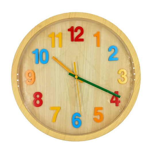 Rélogio de Parede Decorativo 30 cm Ambiente Infantil - Colorido | Yn Clock