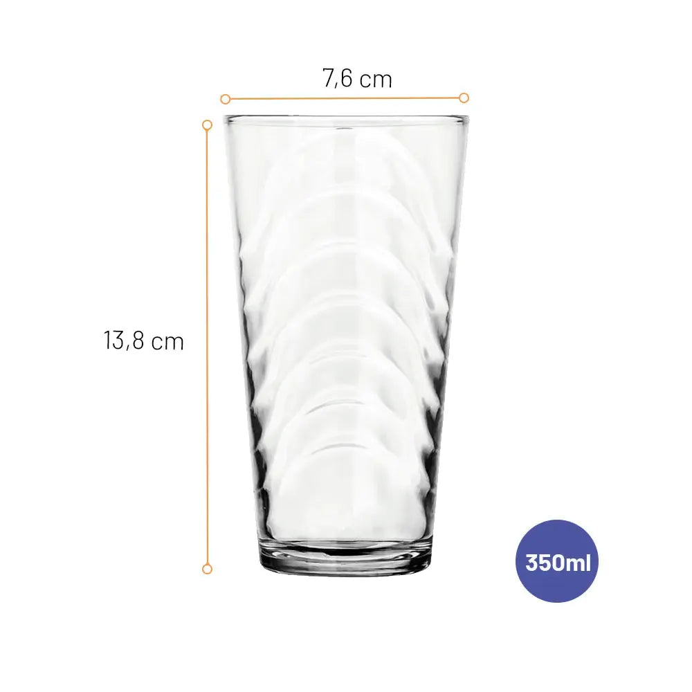 Jogo de Copos Long Drink Orla 350ml com 6 peças | Nadir