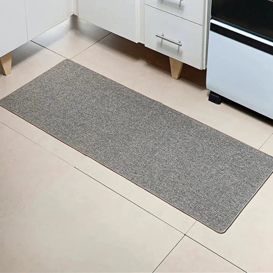 Tapete Nature Cozinha 46×120 cm – Niazitex Cinza Antiderrapante | Passadeira em Poliéster