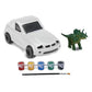 Dinocar Para Pintar Dino Play HomePlay | Carrinho + Dino + 5 Tintas Laváveis + Pincel | Brinquedo Criativo Infantil