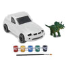 Dinocar Para Pintar Dino Play HomePlay | Carrinho + Dino + 5 Tintas Laváveis + Pincel | Brinquedo Criativo Infantil
