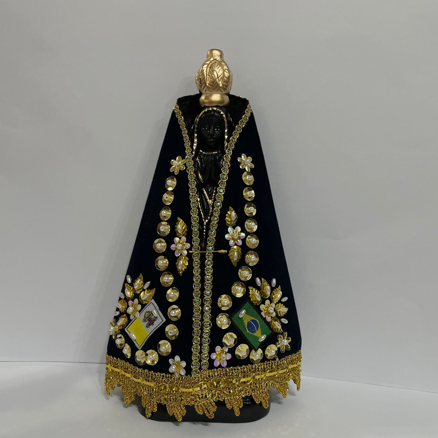 Imagem Nossa Senhora Aparecida 23 cm com Manto Bordado - Decoração