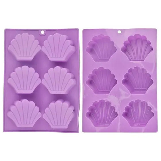 Forma de Silicone Concha 6 Cavidades Art House - Cores Sortidas | Flexível e Resistente