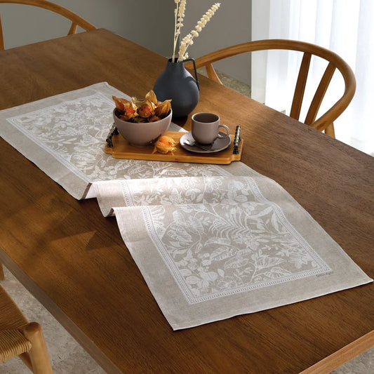 Trilho de Mesa Döhler Clean Renova Estampado 45×160 cm – 50% Algodão | Proteção Antimanchas