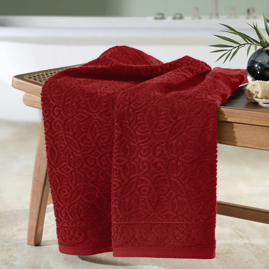 Toalha de Banho Felpudo Jacquard Provença 70 cm x 1,40 m FJ 7948 | Döhler