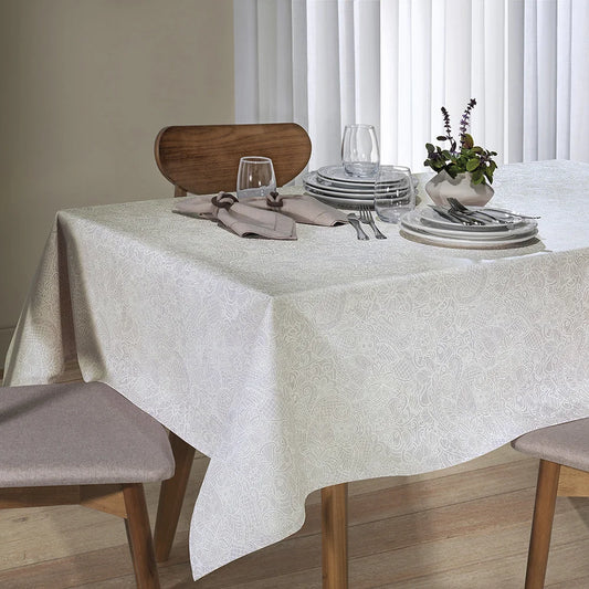 Toalha De Mesa Retangular 6 Lugares Clean Athenas 1,40cm x 2,10 | Dõhler
