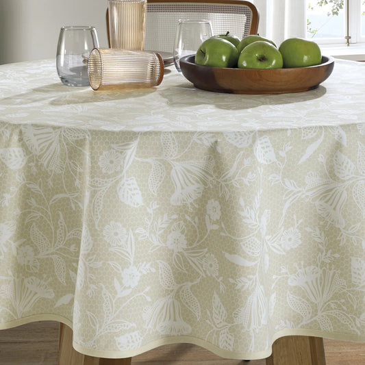 Toalha de Mesa Redonda Estampado Athenas 4 Lugares 1,60m | Dõhler