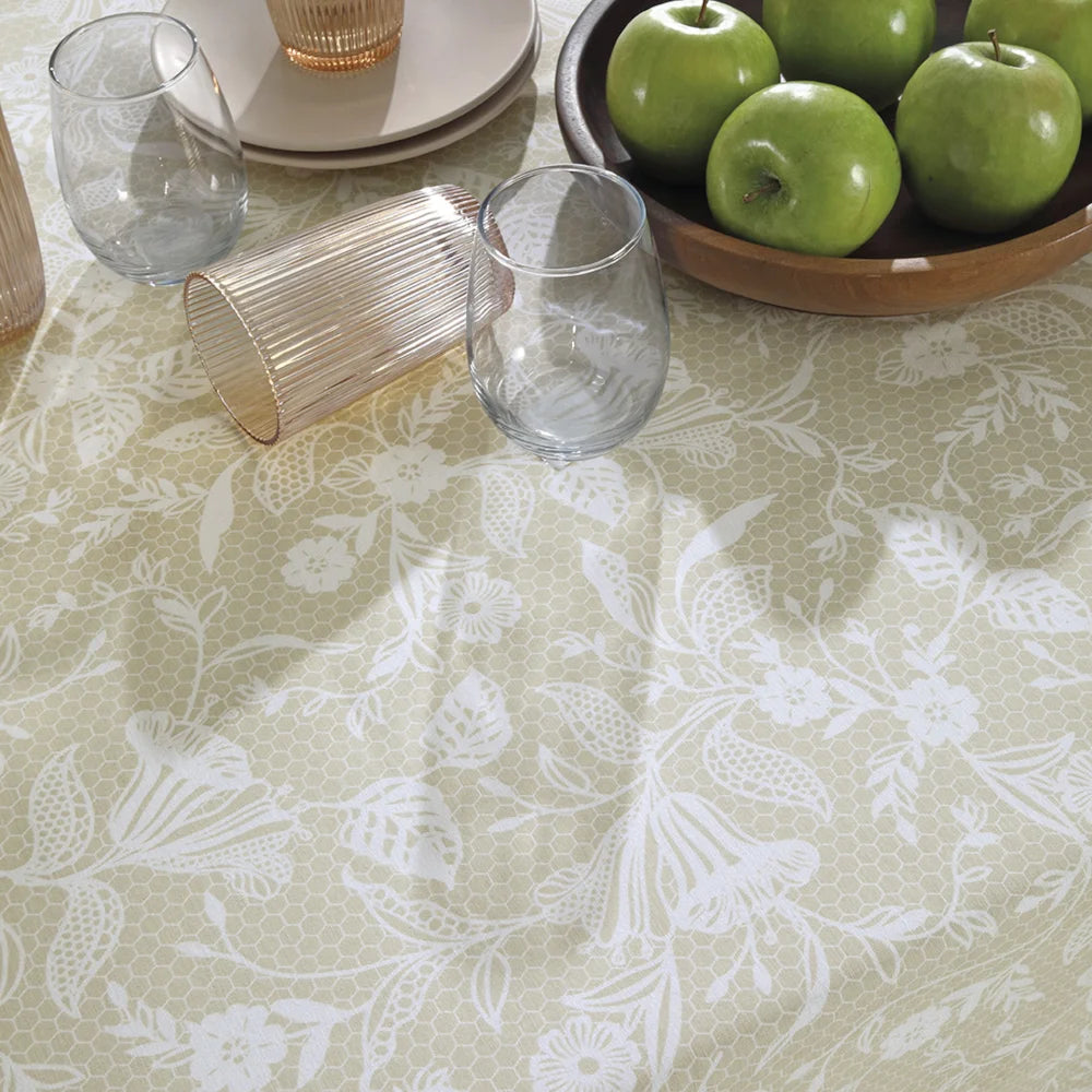 Toalha de Mesa Redonda Estampado Athenas 4 Lugares 1,60m | Dõhler