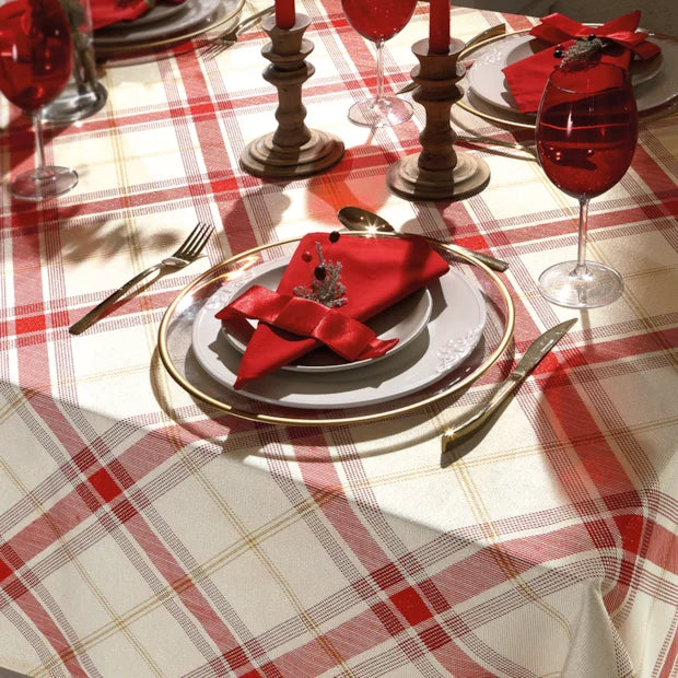 Toalha de Mesa de Natal Quadrada 4 Lugares 1,60 m x 1,60 m Celebra Estampado Natal 99 | Dohler