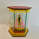 Decoração Cúpula de Vidro 11 cm - Nossa Senhora Aparecida com Pérolas