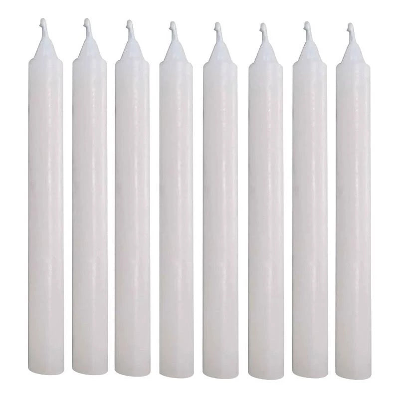 Pacote com 8 Velas Brancas Sandero Nº 8 – 23 g cada